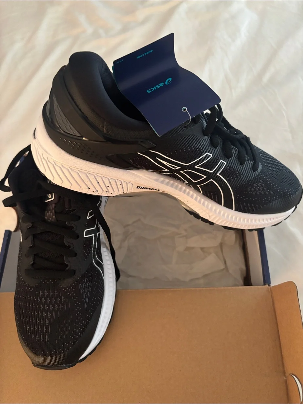 Asics Black and White Women’s Running Sneakers